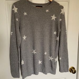 Banana Republic Grey and White Star Sweater